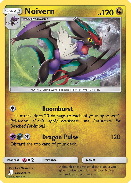 Noivern 159/236 Rare | Unified Minds | Pokemon Card