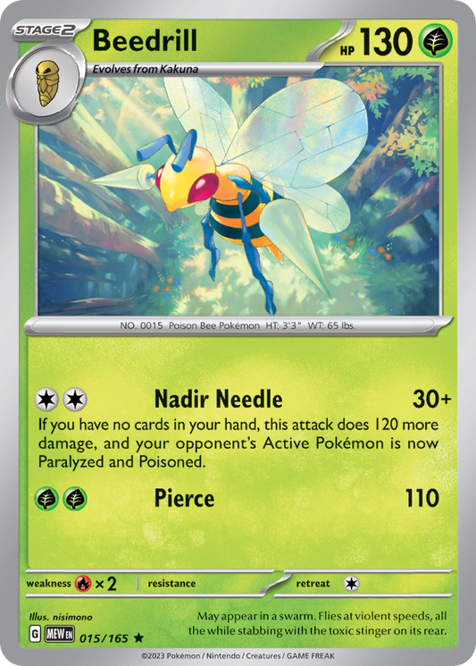 Beedrill 15/165 Rare Holo | 151 | Pokemon Card