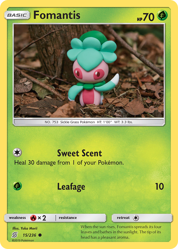 Fomantis 15/236 Common | Unified Minds | Pokemon Card