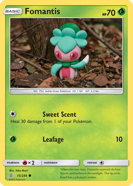 Fomantis 15/236 Common | Unified Minds | Pokemon Card