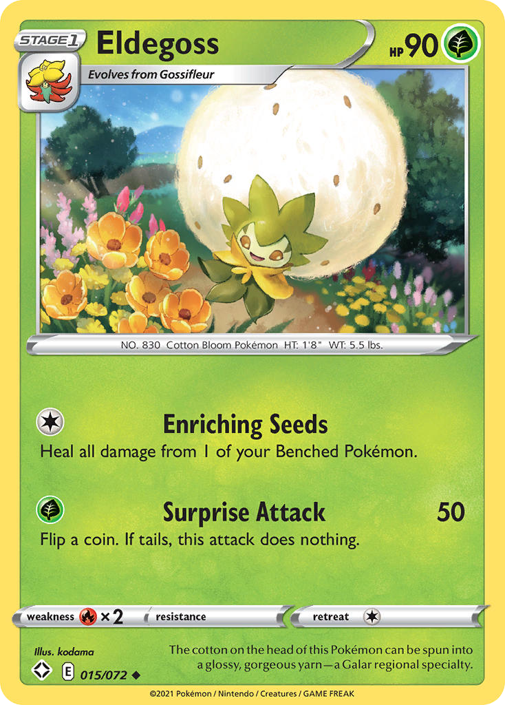 Eldegoss 15/72 Uncommon | Shining Fates | Pokemon Card