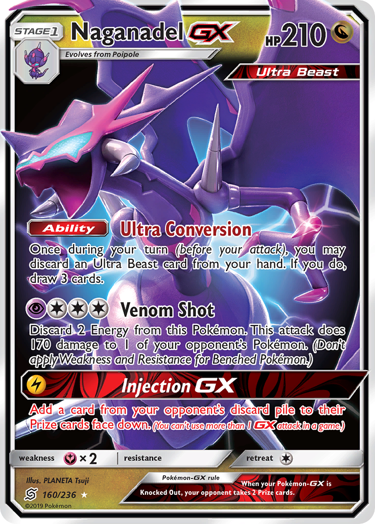 Naganadel-GX 160/236 Rare Holo GX | Unified Minds | Pokemon Card