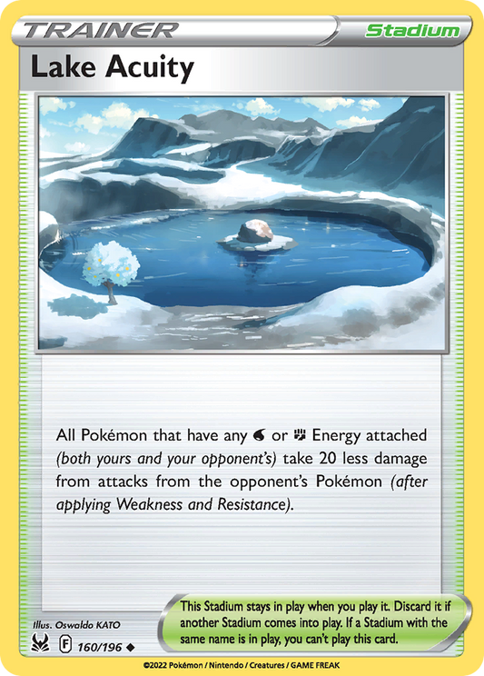 Lake Acuity 160/196 Uncommon | Lost Origin | Pokemon Card