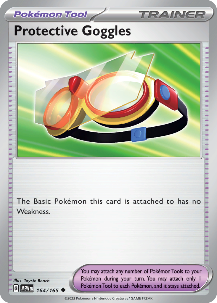 Protective Goggles 164/165 Uncommon | 151 | Pokemon Card