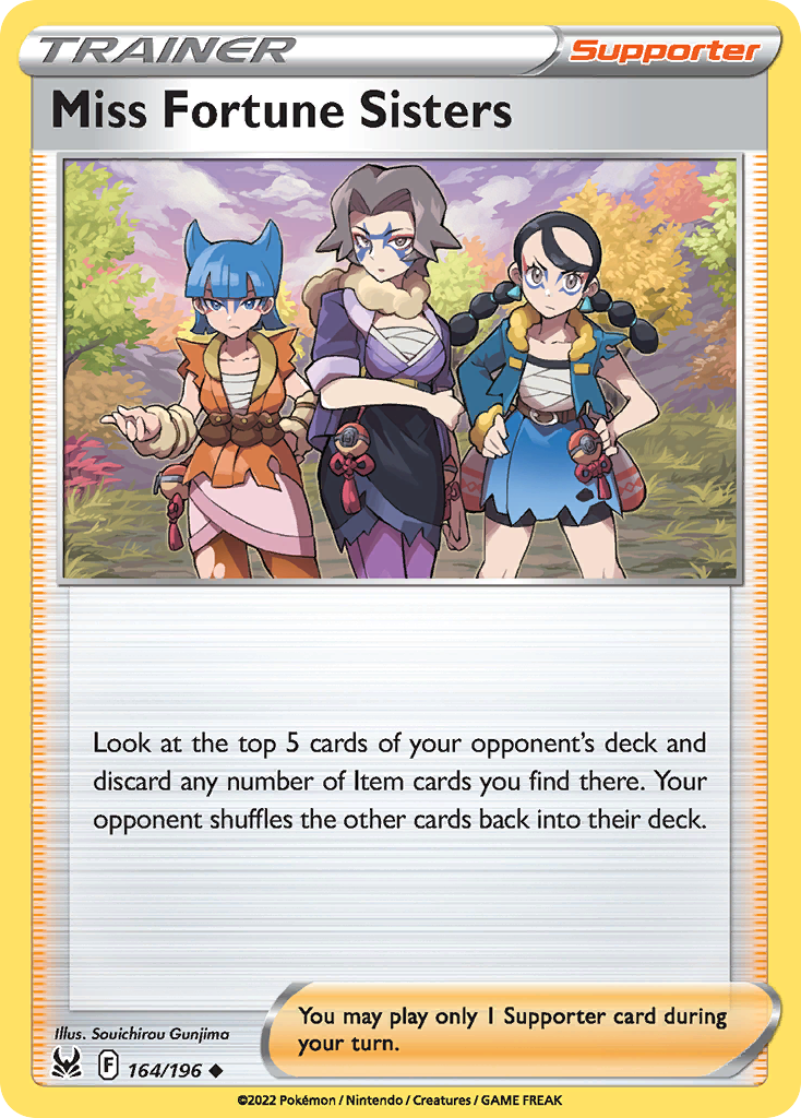 Miss Fortune Sisters 164/196 Uncommon | Lost Origin | Pokemon Card