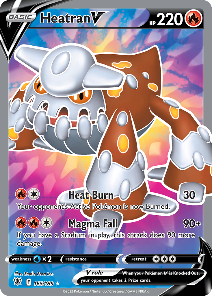 Heatran V 165/189 Rare Ultra | Astral Radiance | Pokemon Card