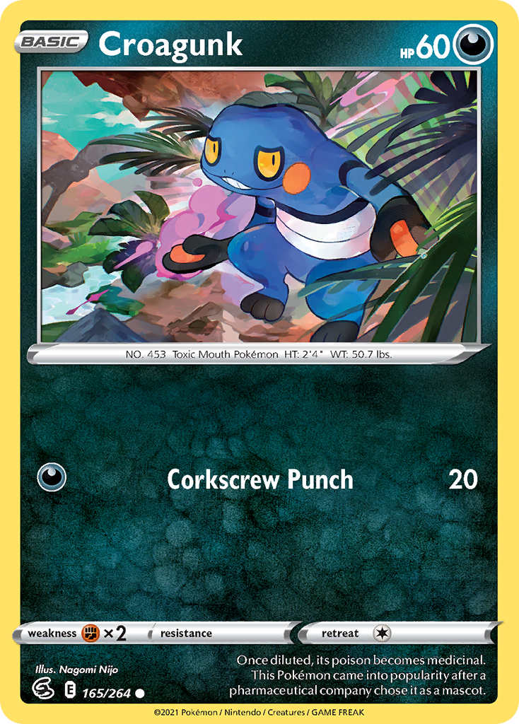 Croagunk 165/264 Common | Fusion Strike | Pokemon Card