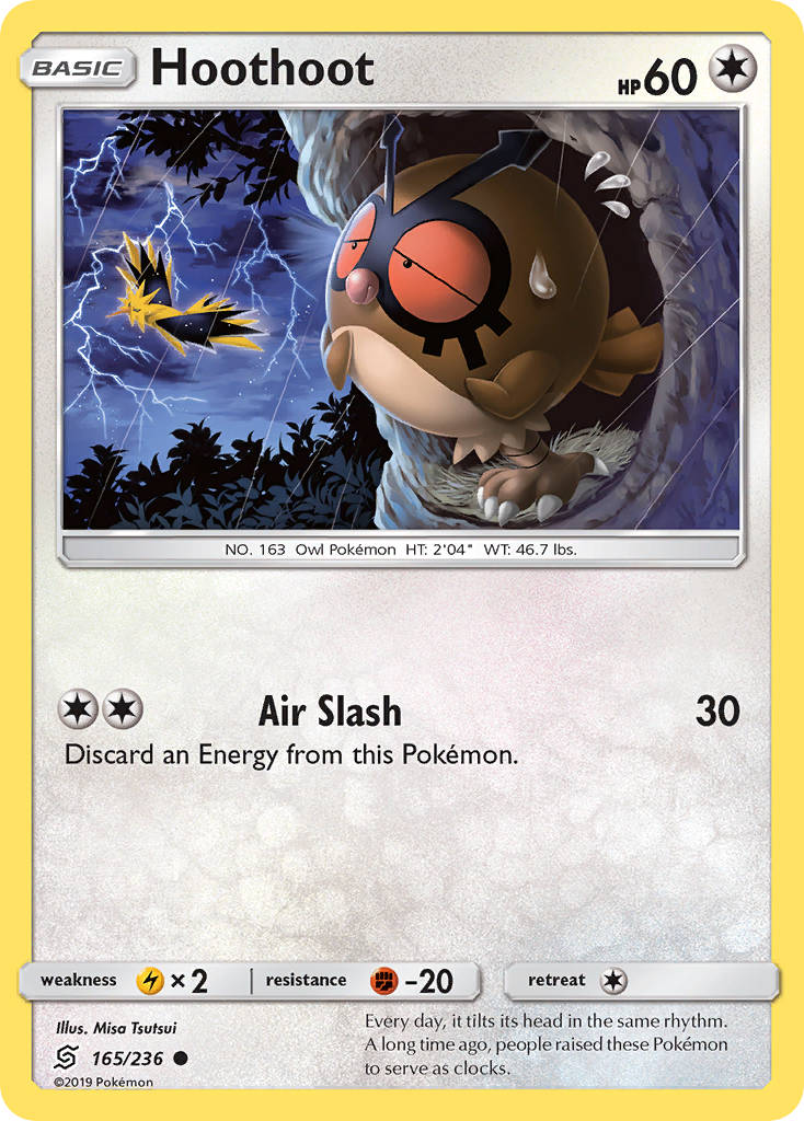 Hoothoot 165/236 Common | Unified Minds | Pokemon Card