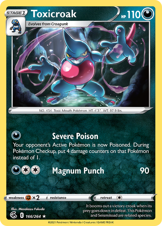 Toxicroak 166/264 Rare | Fusion Strike | Pokemon Card