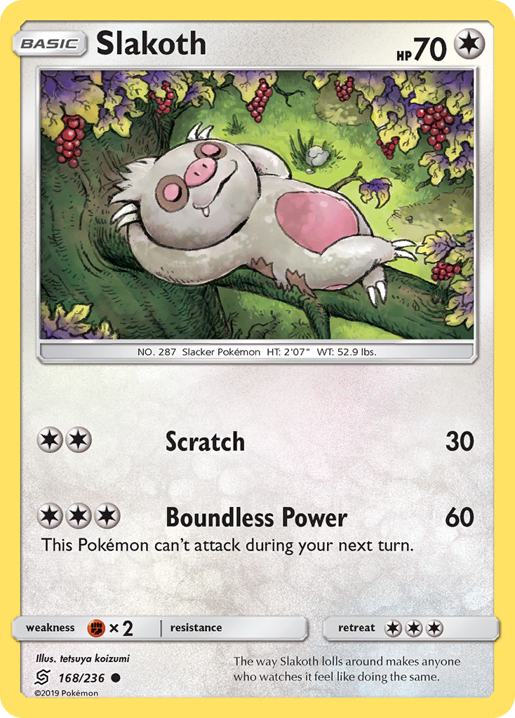 Slakoth 168/236 Common | Unified Minds | Pokemon Card