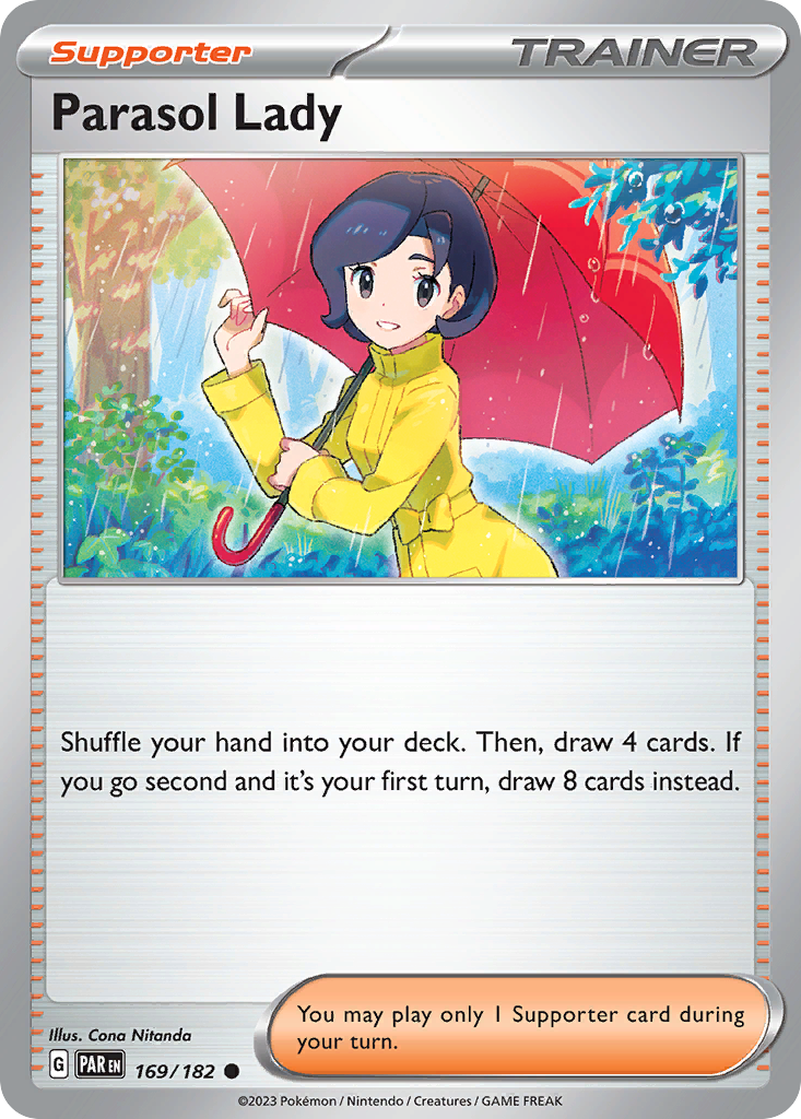 Parasol Lady 169/182 Common | Paradox Rift | Pokemon Card