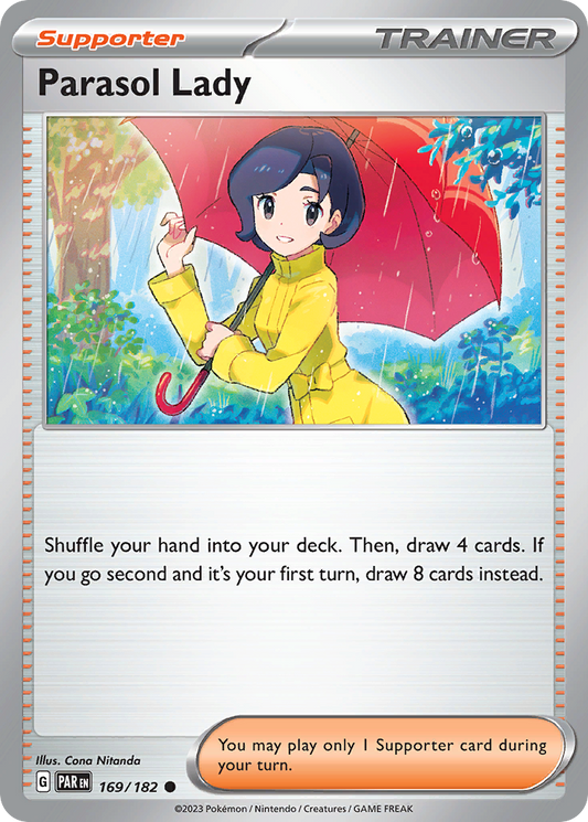 Parasol Lady 169/182 Common | Paradox Rift | Pokemon Card