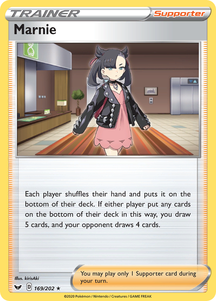 Marnie 169/202 Rare Holo | Sword & Shield | Pokemon Card