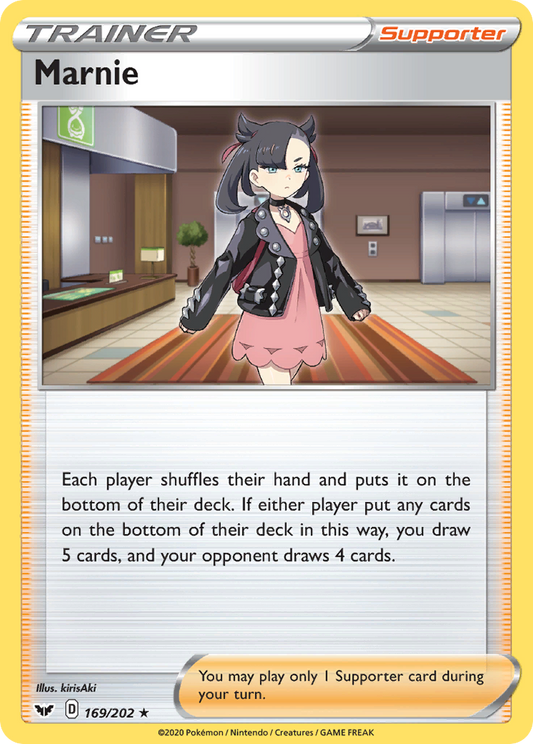 Marnie 169/202 Rare Holo | Sword & Shield | Pokemon Card