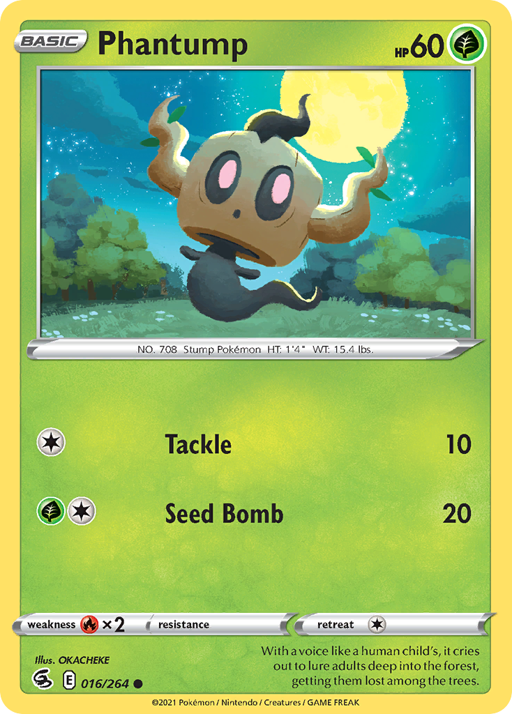 Phantump 16/264 Common | Fusion Strike | Pokemon Card