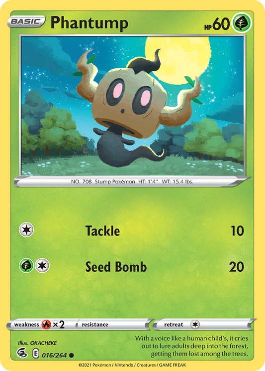 Phantump 16/264 Common | Fusion Strike | Pokemon Card