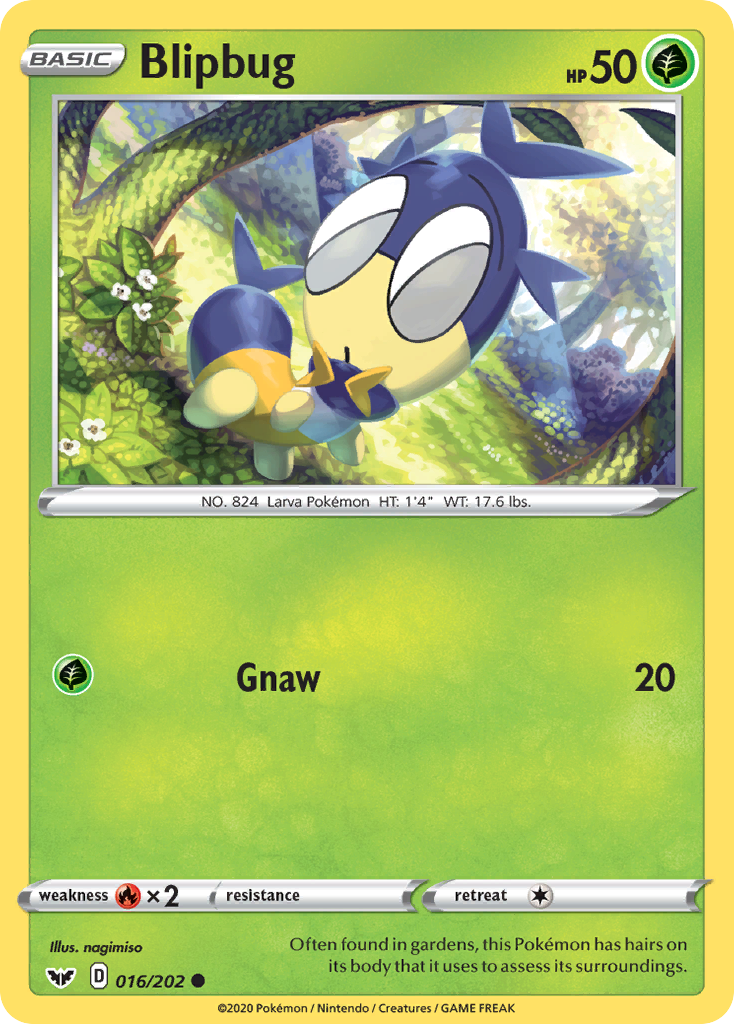 Blipbug 16/202 Common | Sword & Shield | Pokemon Card