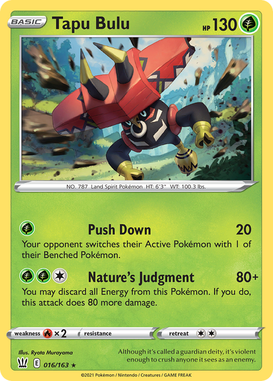 Tapu Bulu 16/163 Rare Holo | Battle Styles | Pokemon Card