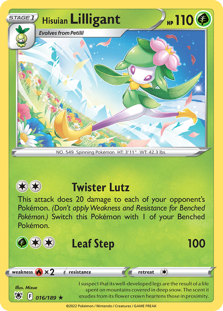 Hisuian Lilligant 16/189 Rare Holo | Astral Radiance | Pokemon Card