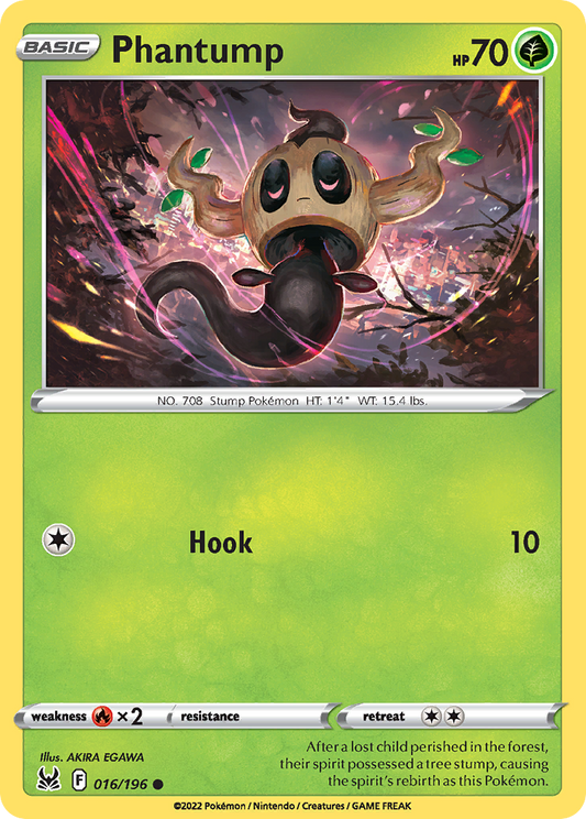 Phantump 16/196 Common | Lost Origin | Pokemon Card