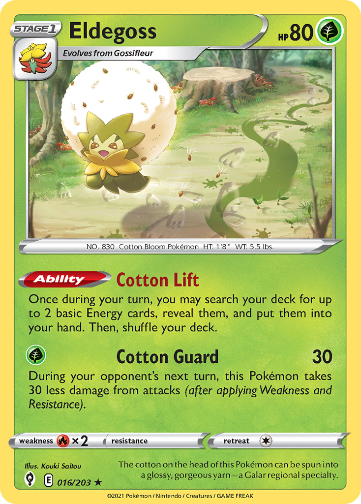 Eldegoss 16/203 Rare Holo | Evolving Skies | Pokemon Card