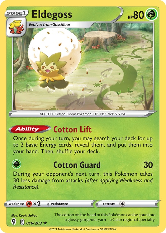 Eldegoss 16/203 Rare Holo | Evolving Skies | Pokemon Card