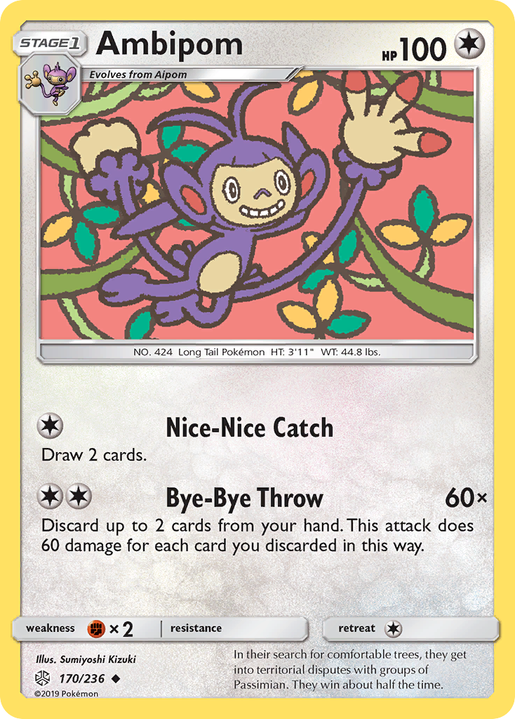 Ambipom 170/236 Uncommon | Cosmic Eclipse | Pokemon Card