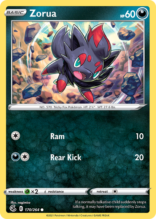 Zorua 170/264 Common | Fusion Strike | Pokemon Card