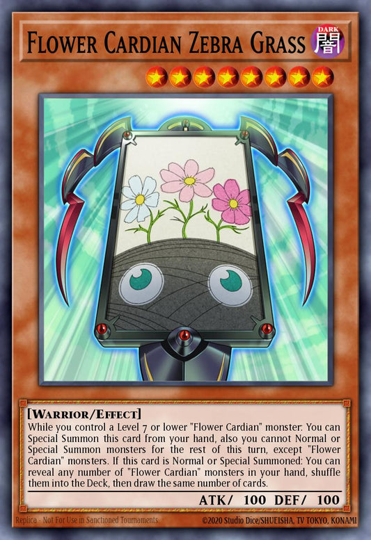 Flower Cardian Zebra Grass - DRL3-EN032 Ultra Rare | Yu-Gi-Oh! Card