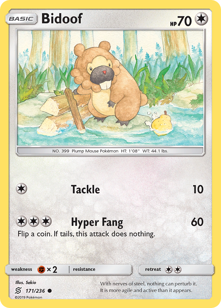 Bidoof 171/236 Common | Unified Minds | Pokemon Card