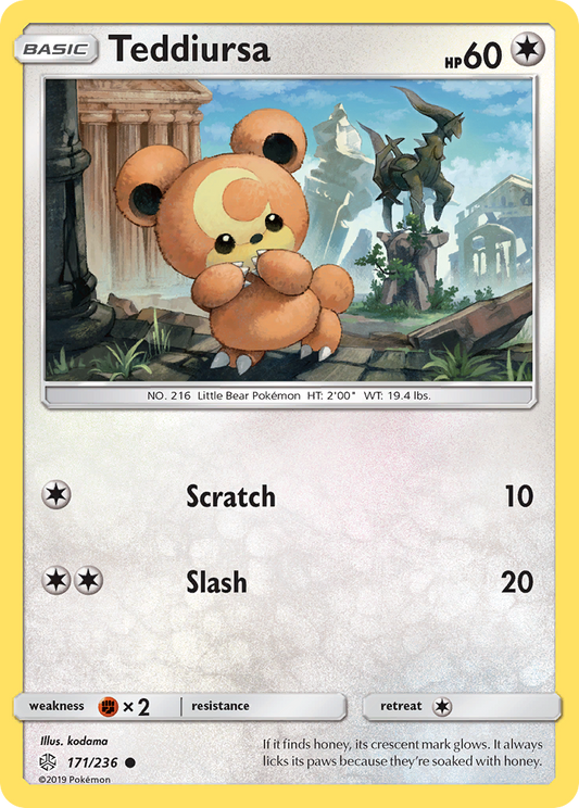 Teddiursa 171/236 Common | Cosmic Eclipse | Pokemon Card