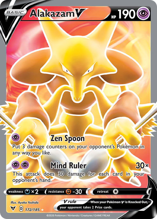 Alakazam V 172/185 Rare Ultra | Vivid Voltage | Pokemon Card