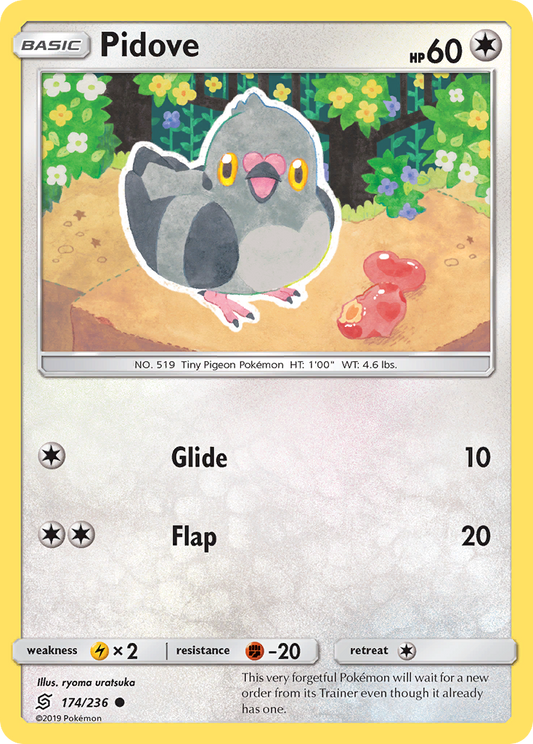 Pidove 174/236 Common | Unified Minds | Pokemon Card