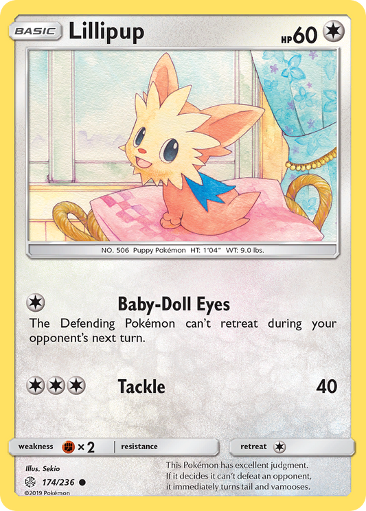 Lillipup 174/236 Common | Cosmic Eclipse | Pokemon Card