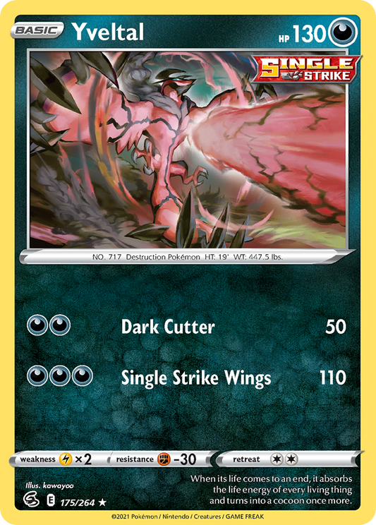 Yveltal 175/264 Rare | Fusion Strike | Pokemon Card