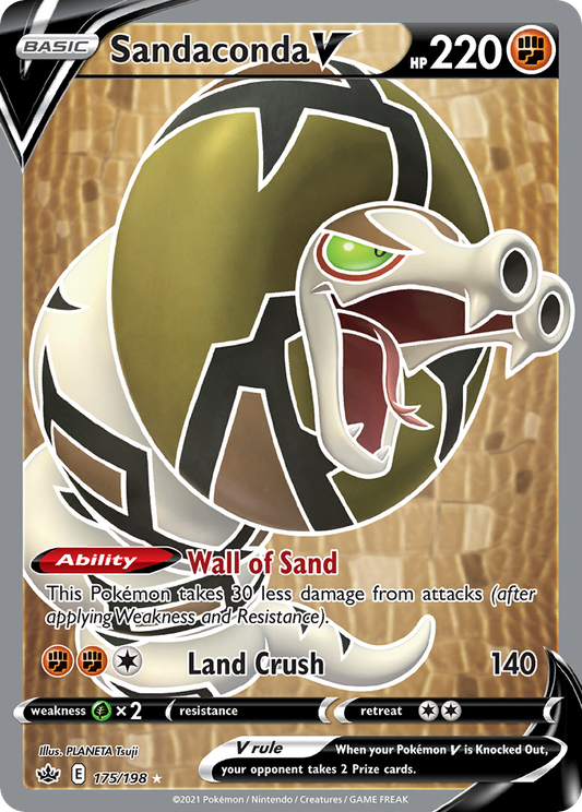 Sandaconda V 175/198 Rare Ultra | Chilling Reign | Pokemon Card