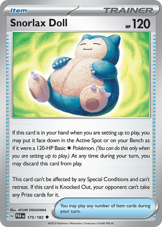 Snorlax Doll 175/182 Uncommon | Paradox Rift | Pokemon Card