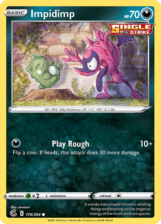 Impidimp 176/264 Common | Fusion Strike | Pokemon Card