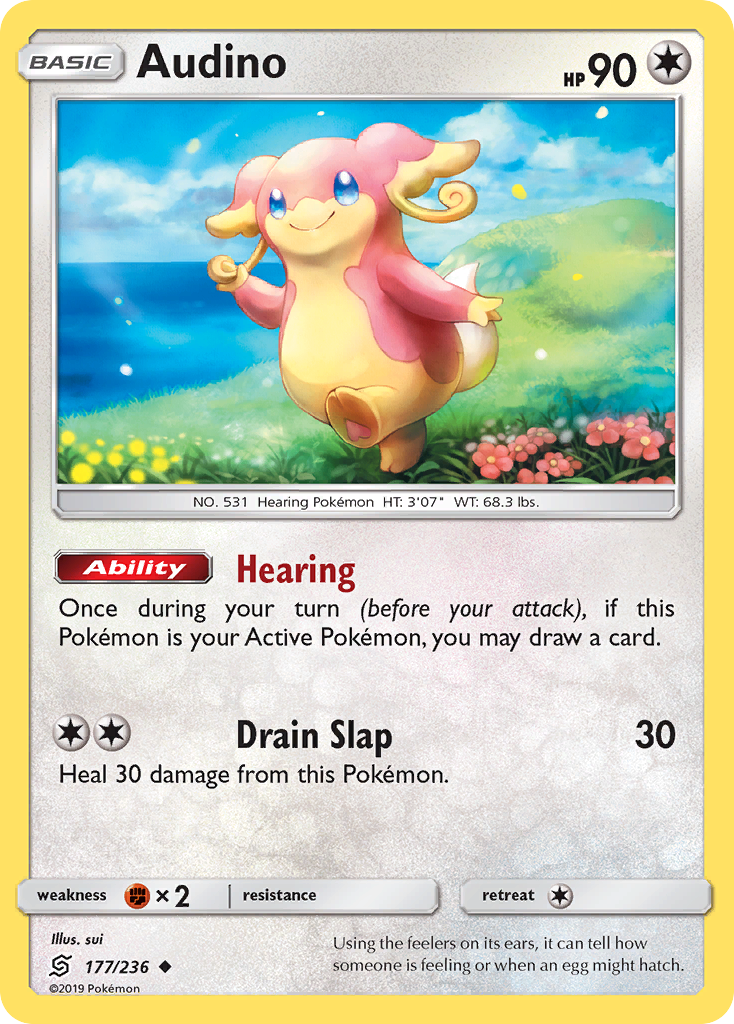 Audino 177/236 Uncommon | Unified Minds | Pokemon Card