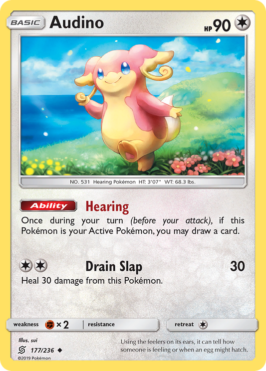 Audino 177/236 Uncommon | Unified Minds | Pokemon Card