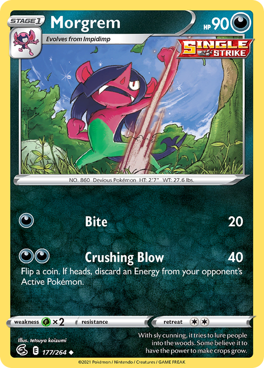 Morgrem 177/264 Uncommon | Fusion Strike | Pokemon Card