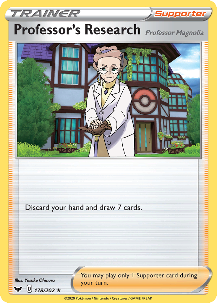 Professor's Research (Professor Magnolia) 178/202 Rare Holo | Sword & Shield | Pokemon Card