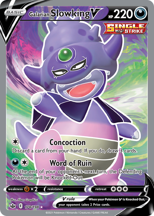 Galarian Slowking V 178/198 Rare Ultra | Chilling Reign | Pokemon Card