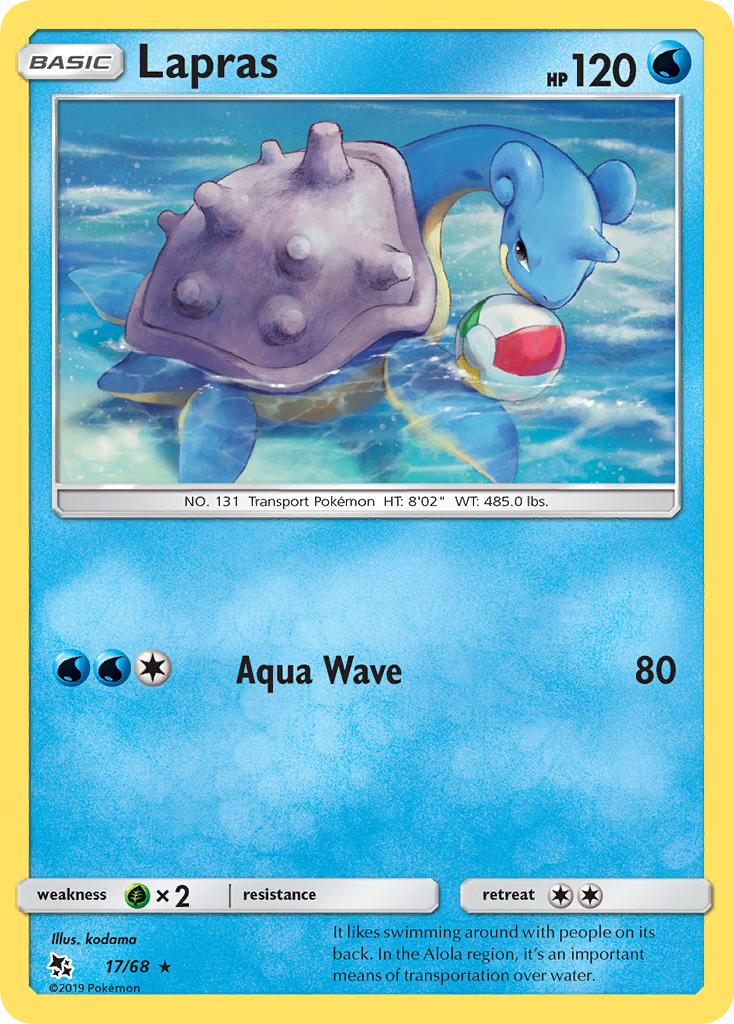 Lapras 17/68 Rare | Hidden Fates | Pokemon Card