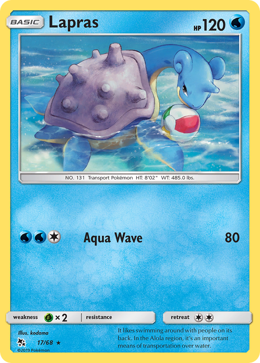 Lapras 17/68 Rare | Hidden Fates | Pokemon Card