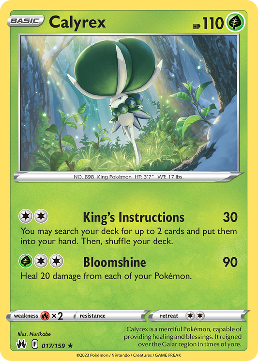 Calyrex 17/159 Rare Holo | Crown Zenith | Pokemon Card