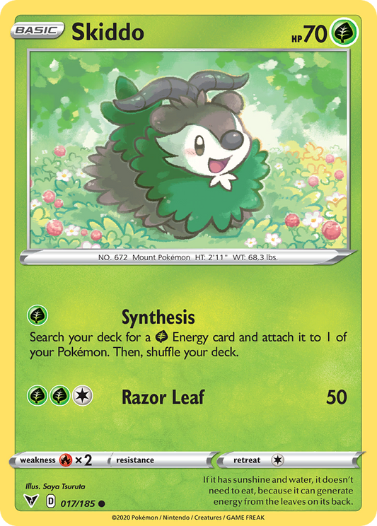 Skiddo 17/185 Common | Vivid Voltage | Pokemon Card