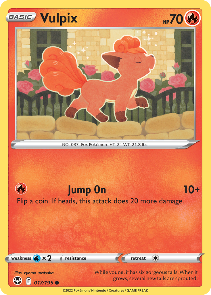 Vulpix 17/195 Common | Silver Tempest | Pokemon Card