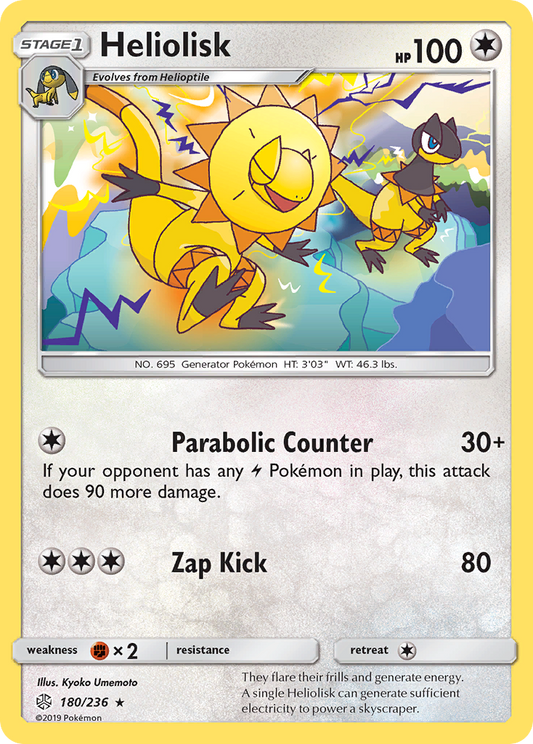 Heliolisk 180/236 Rare | Cosmic Eclipse | Pokemon Card