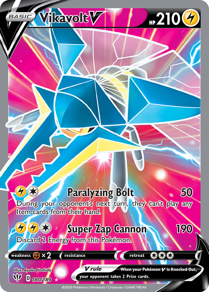 Vikavolt V 180/189 Rare Ultra | Darkness Ablaze | Pokemon Card